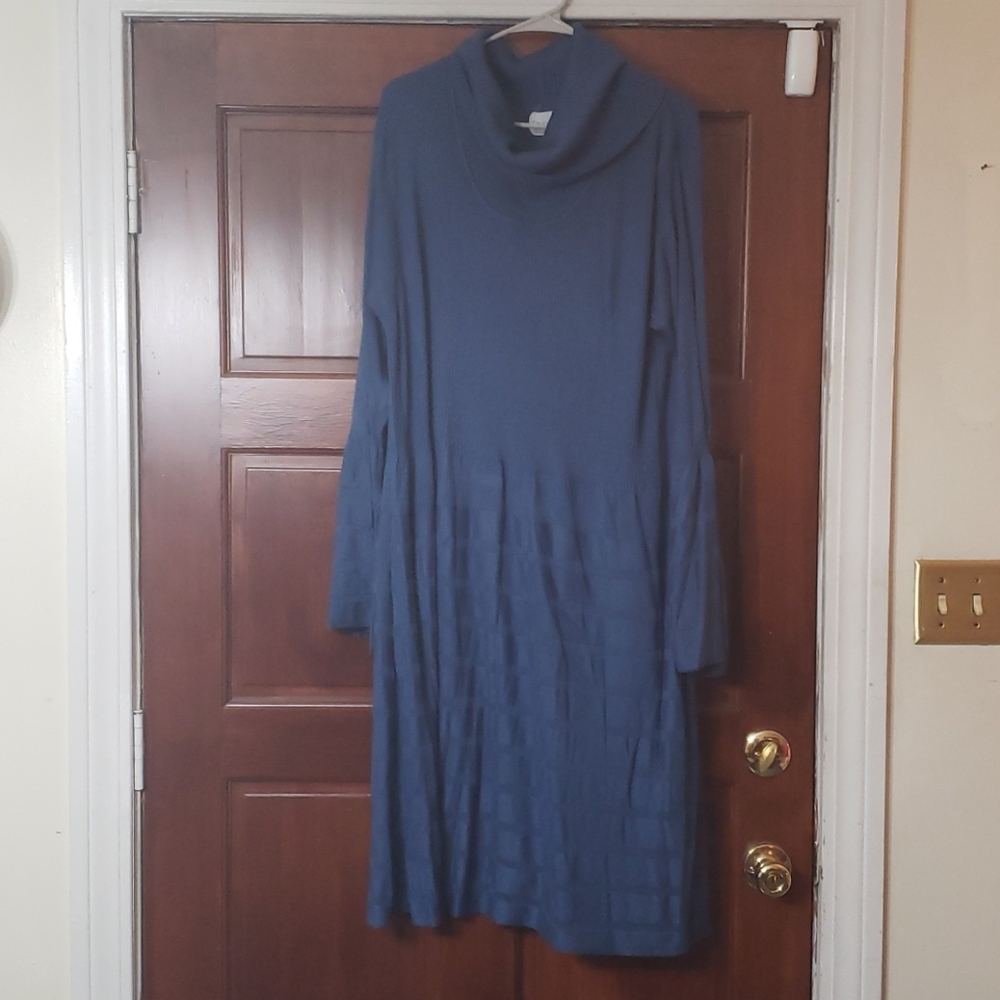 Cobalt blue lite sweater dress